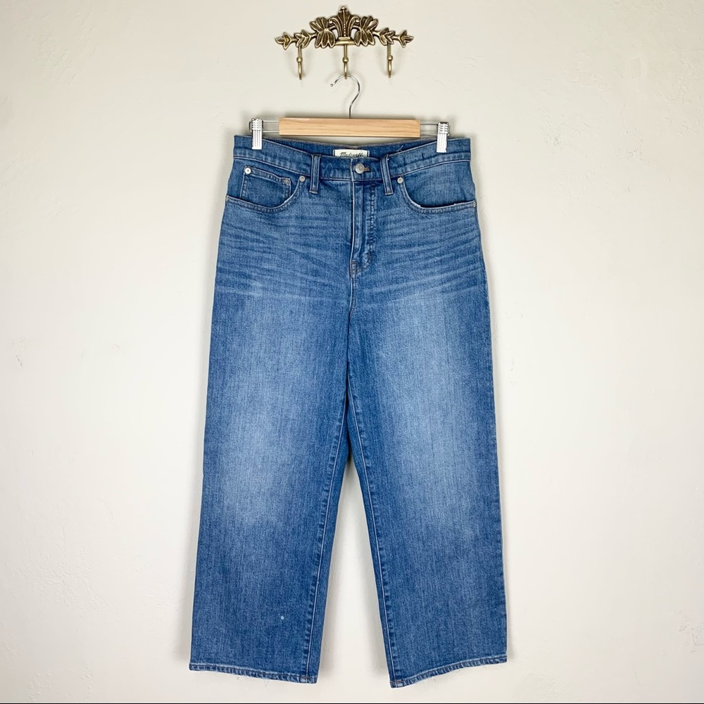 Madewell Slim Wide-Leg Crop Jeans in Garrett Wash Size 29